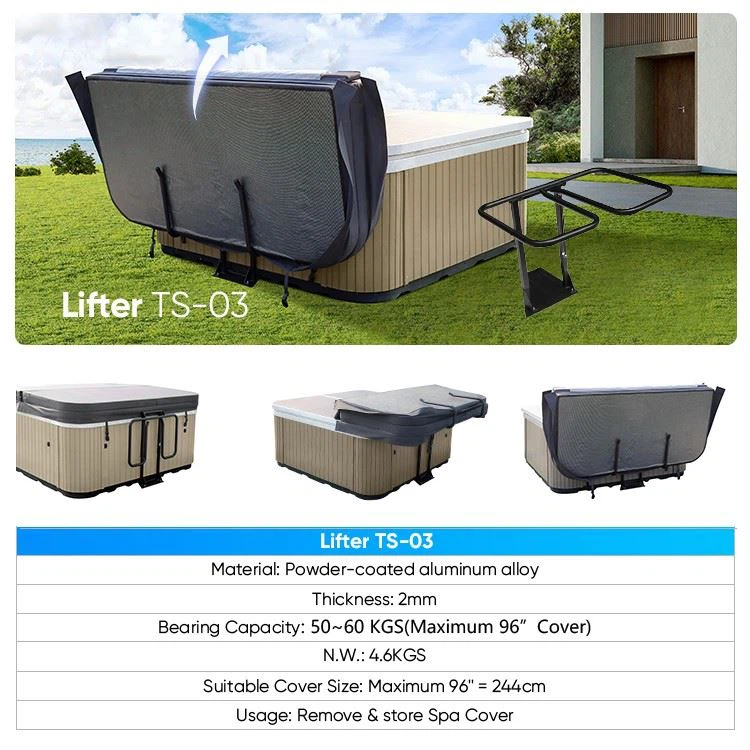 Hydraulic SPA Cover Lifter: Effortless One-Person Operation, Universal Fit & Space-Saving Design suppliers