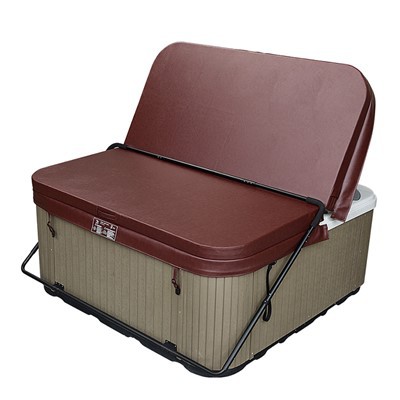 Lève-couvercle de spa en aluminium : opération en 2-étapes, doubles boucles et conception peu encombrante